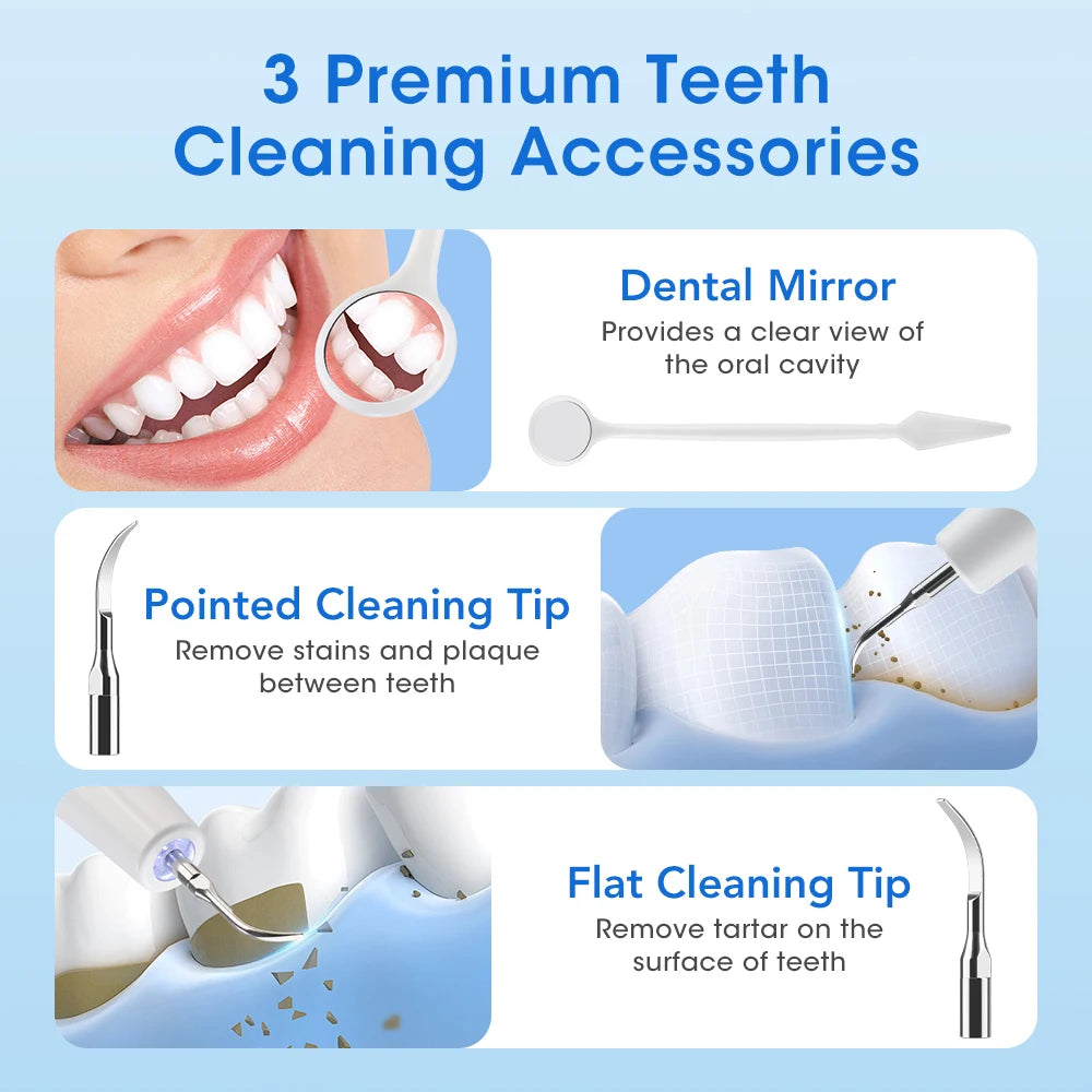 Ultrasonic Dental Scaler – 5-Mode Tartar & Plaque Remover Ultrasonic Dental Scaler Qst