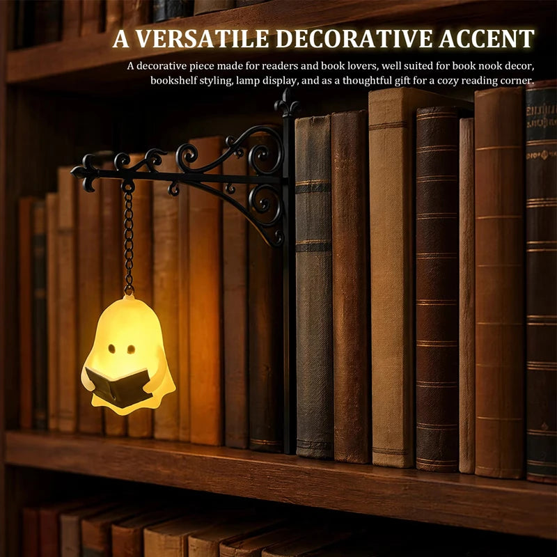 Vintage Gothic Bookshelf Lantern – Warm LED Nightlight Décor Decorative LED Lantern Qst