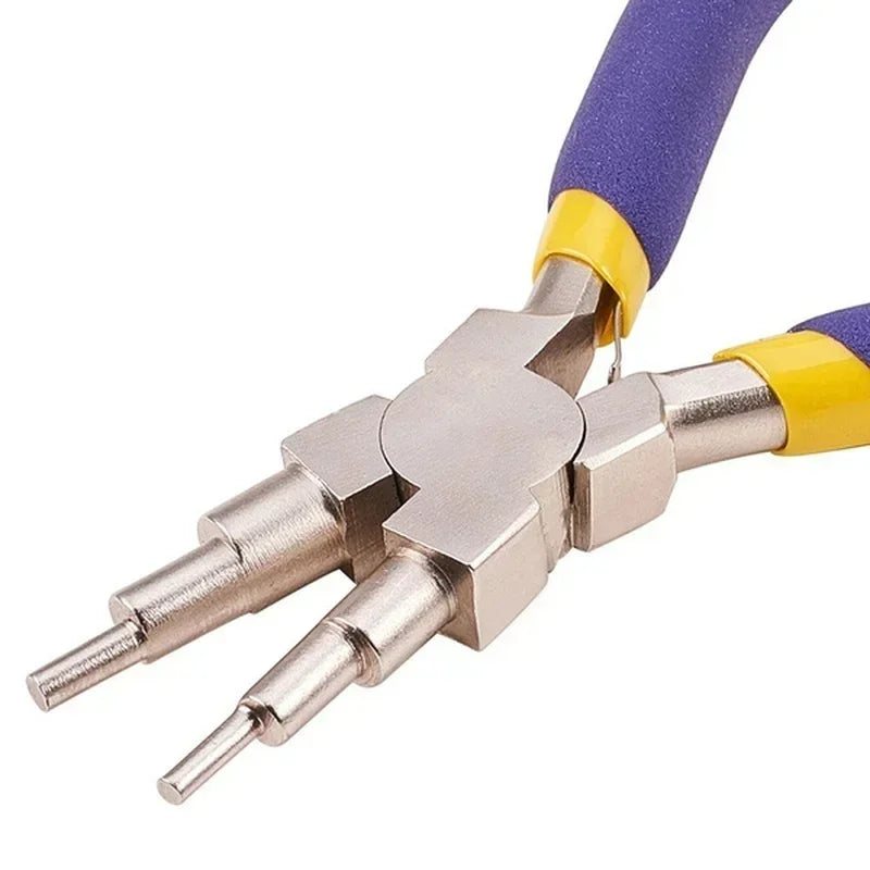 Carbon Steel Bail Making Pliers – 6-Size Round Nose Wire Looping Jewelry Making Pliers Qme