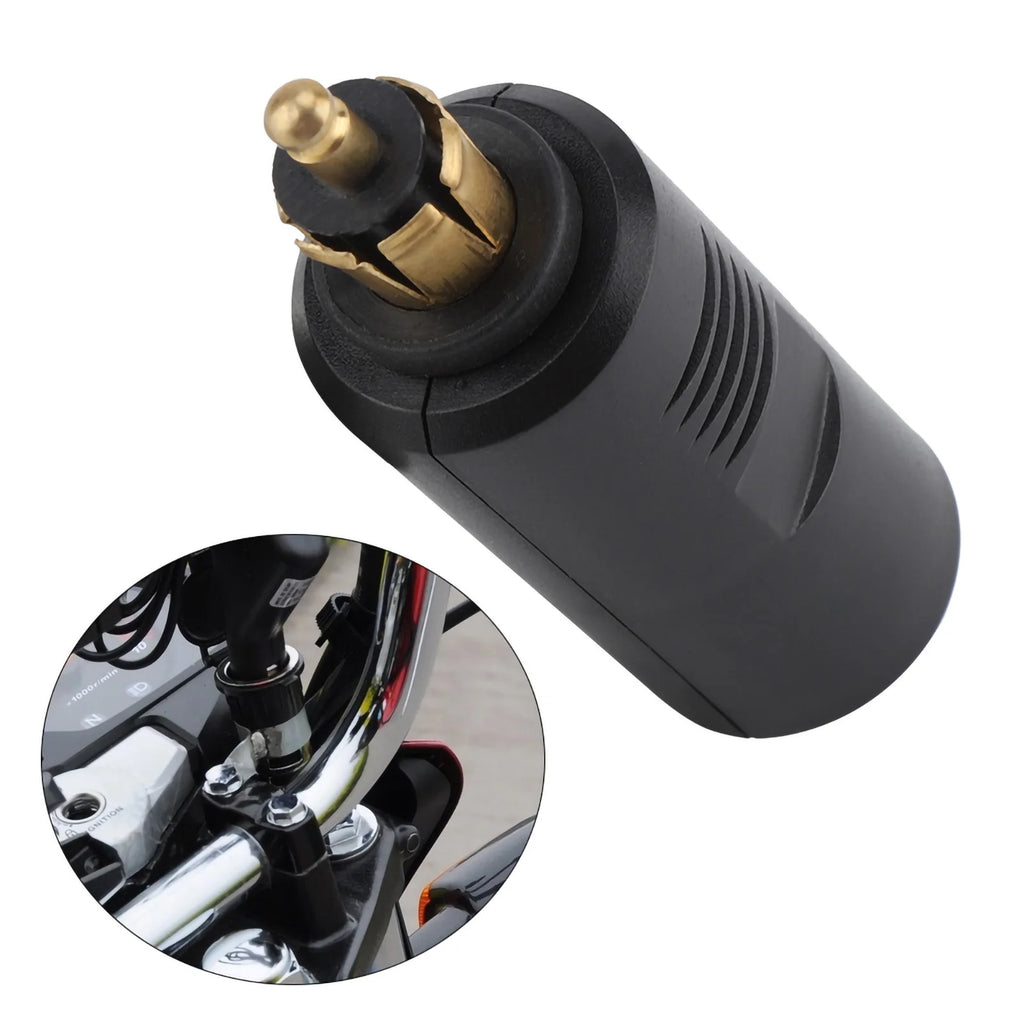 12V Motorcycle European Cigarette Lighter Adapter – DIN Socket Motorcycle Power Adapter Qst