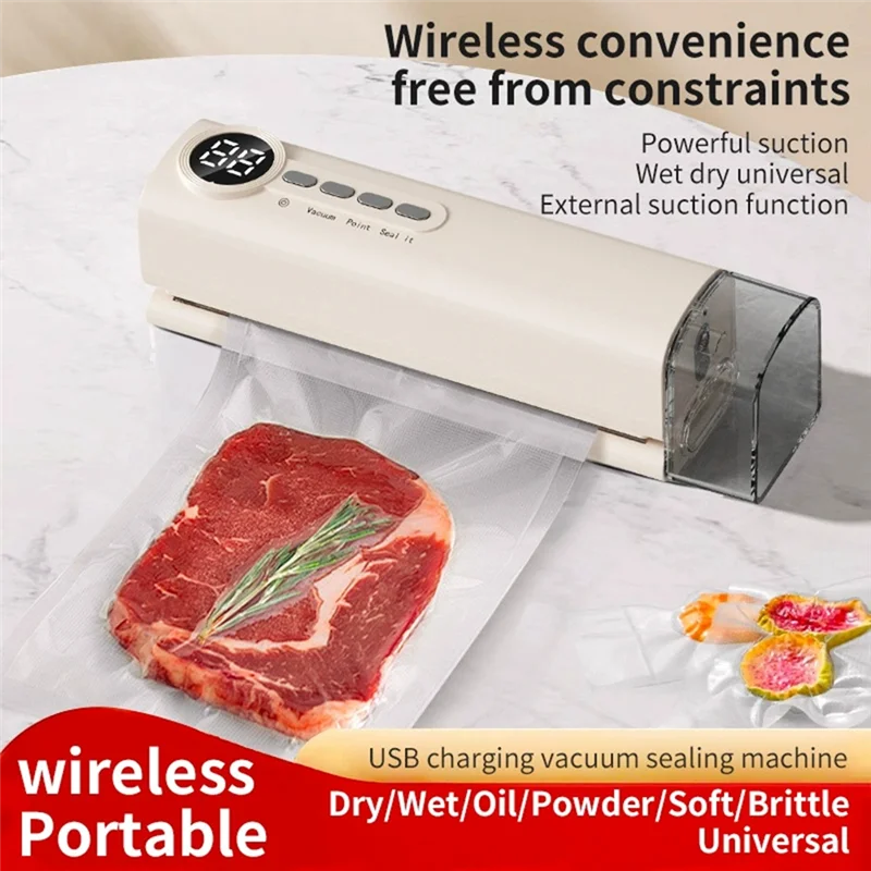 MiLESEEY B15C Mini Handheld Vacuum Sealer with Bags Vacuum Sealer Qst