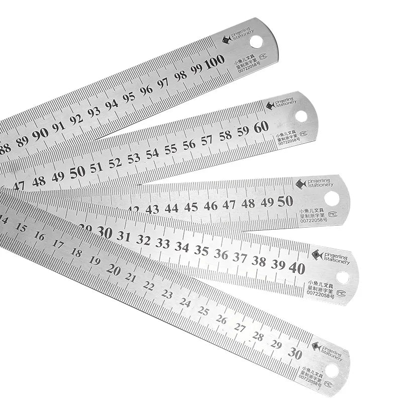 Stainless Steel Precision Straight Ruler – Double Sided Metric 15–40cm Precision Measuring Ruler Qst