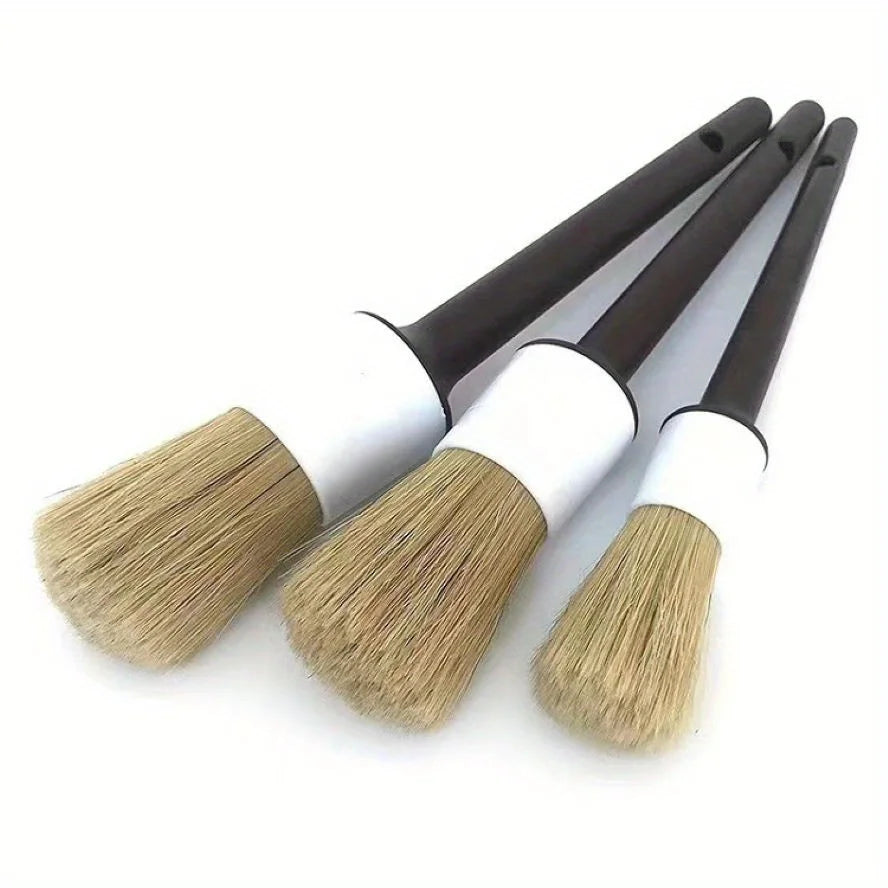 Ultra-Soft Car Detail Brushes – Wheels, Badges & Vents Car Detailing Brush Qme 3pcs