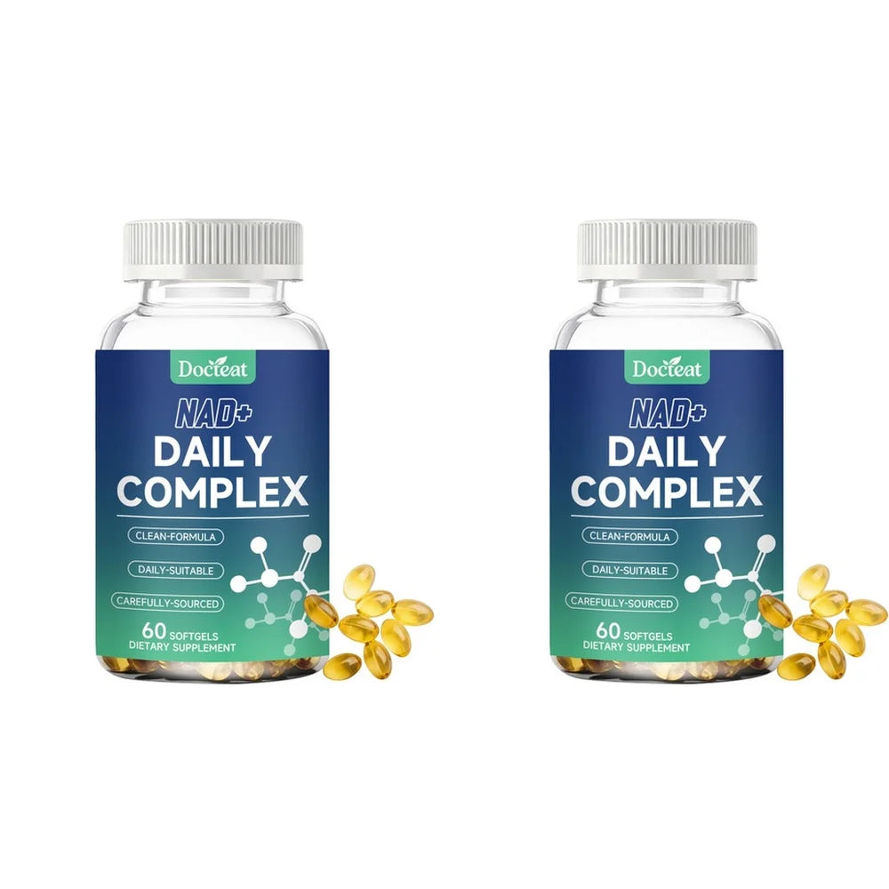 NAD+ & NAC Daily Complex 60 Softgels – Cellular Energy Boost Wellness Supplement Qst 2 Bottles 120 Pieces