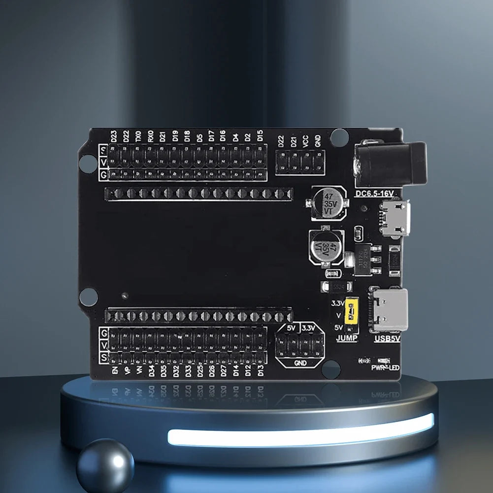 ESP32 30-Pin GPIO Expansion Board | Type-C & Micro USB GPIO Expansion Board Qme