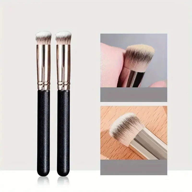 Dense Foundation Concealer Contour Blush Makeup Brush | Qme Makeup Brush Qme 270 2pc