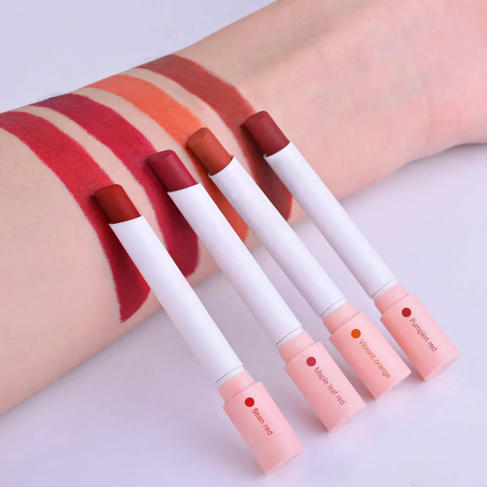 4-Piece Matte Waterproof Lipstick Set – Long-Lasting Color Lipstick Set Qst