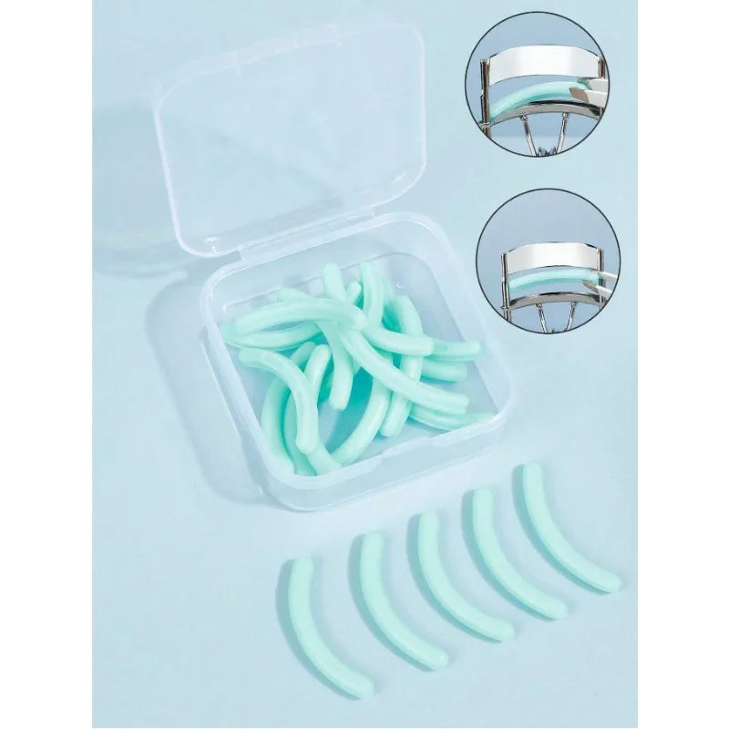Eyelash Curler Silicone Replacement Pads & Clear Storage Box Eyelash Curler Accessory Qme
