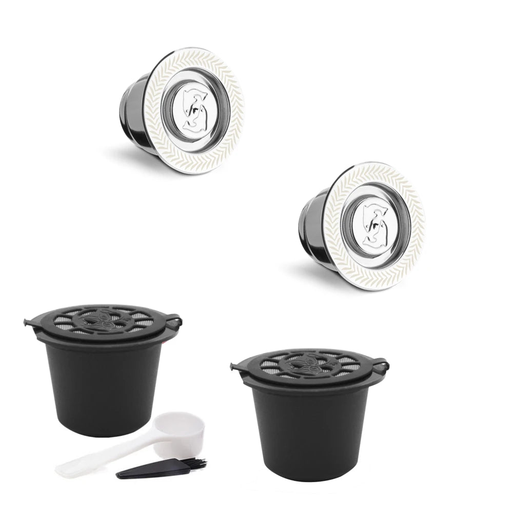 Reusable Stainless Steel Capsules for Nespresso OriginalLine Reusable Coffee Capsules Qst 2SC2PC
