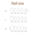 French Pearlescent Glitter Short Square Press-On False Nails Press-On False Nails Qme one size