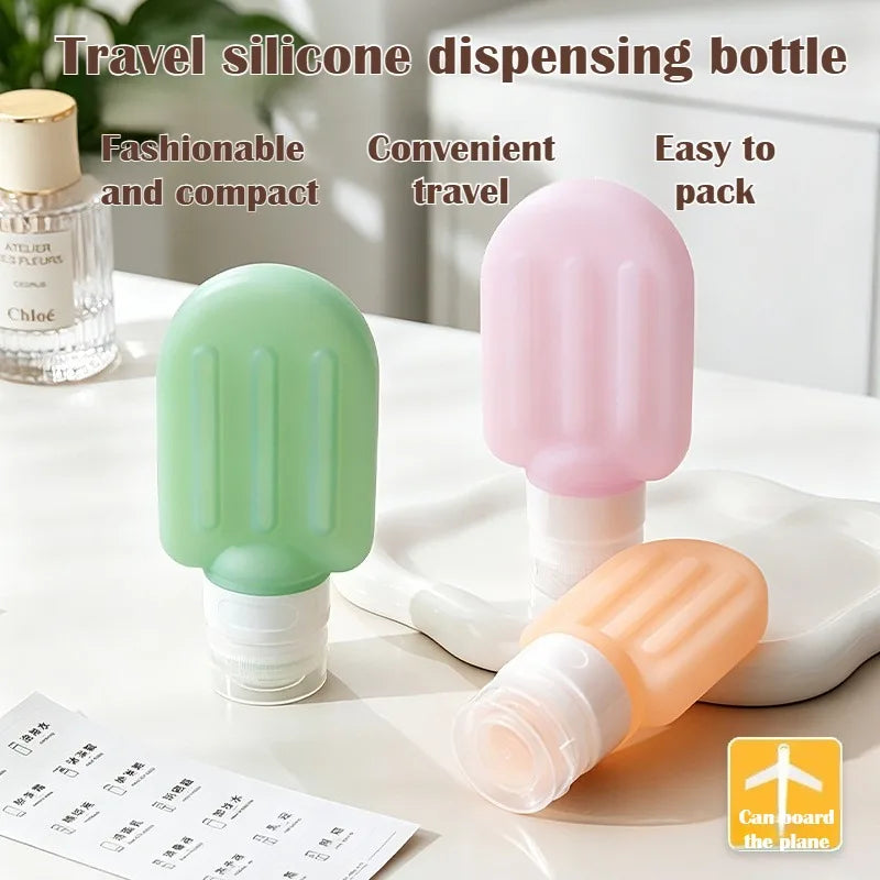 Leakproof Travel Silicone Squeeze Bottles – Shampoo & Lotion Travel Bottle Set Qme