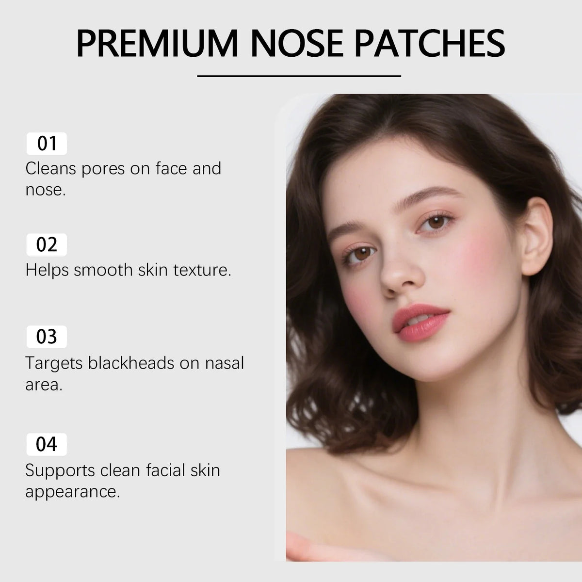 Pore-Cleansing Nose Strips | Blackhead Remover & Smooth Skin Nose Pore Strips Qme