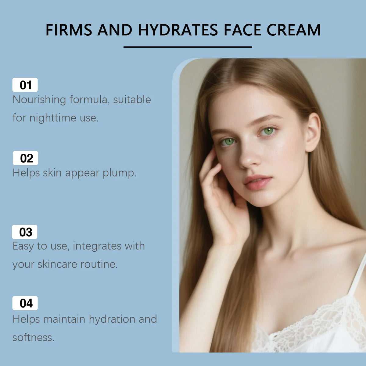 Copper Peptide Face Cream Serum – Firming & Hydrating Face Cream Serum Qme