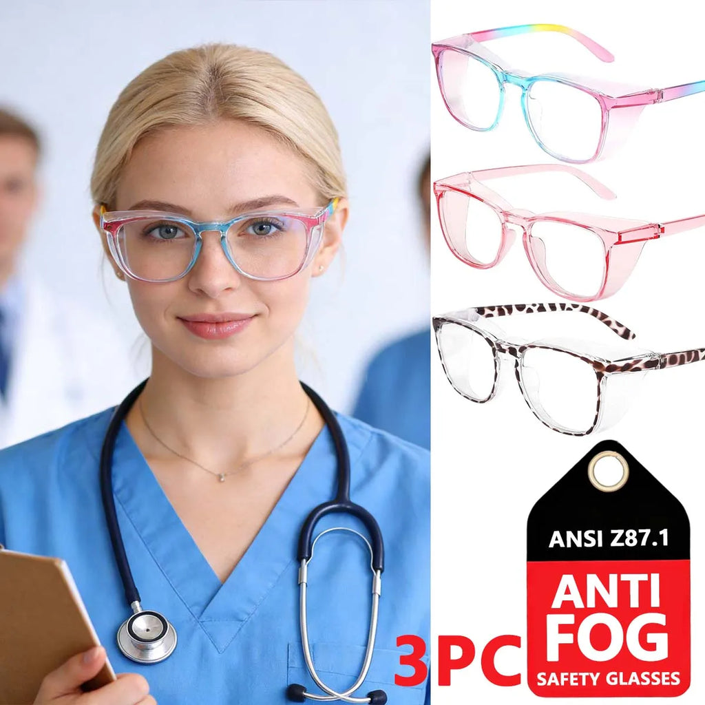 VOPHA Women's Blue Light Safety Glasses ANSI Z87 | HM9 Safety Glasses Qst 3PC