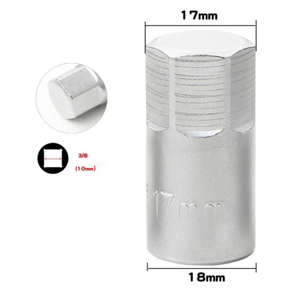 Gearbox Oil Drain Socket Wrench M16 H17 S8 S10 Auto Repair Socket Wrench Qme H17