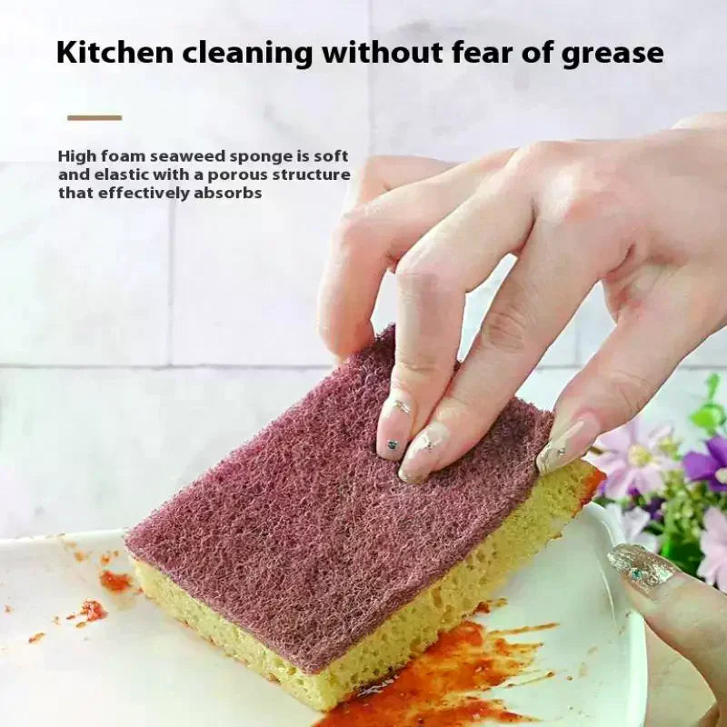 Kitchen Cleaning Sponge Wipes – Dishwashing & Bathroom Scrubber Cleaning Sponge Wipes Qme