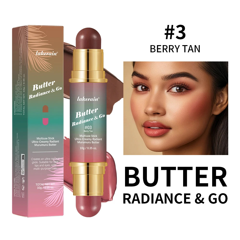 Lakerain Butter Glow Makeup Stick – Blush, Highlighter & Contour Blush Highlighter Stick Qst 03