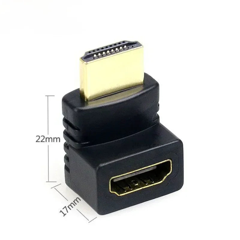 4K HDMI Right Angle Adapter – 90° & 270° Connector HDMI Angle Adapter Qme