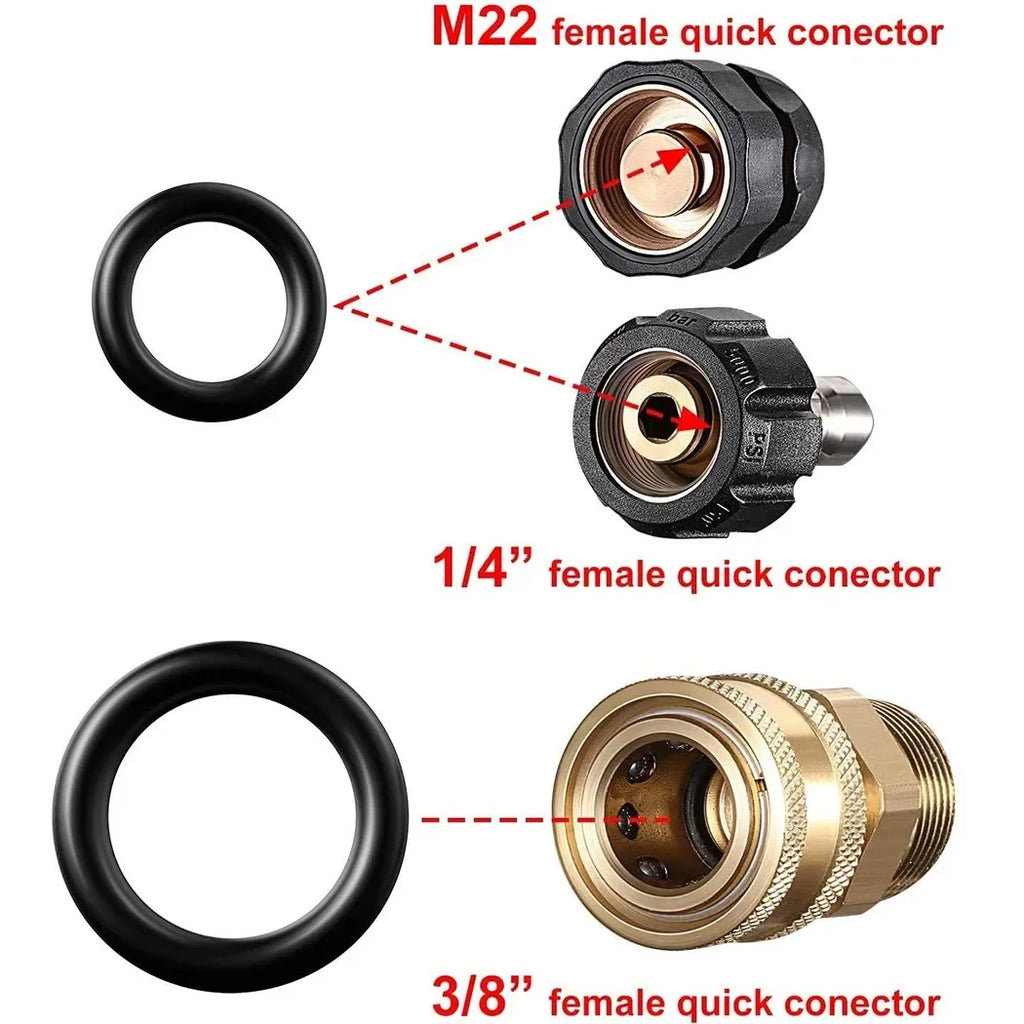 M22 Pressure Washer O-Ring Quick Disconnect Gasket Seal Set Pressure Washer Seal Qme