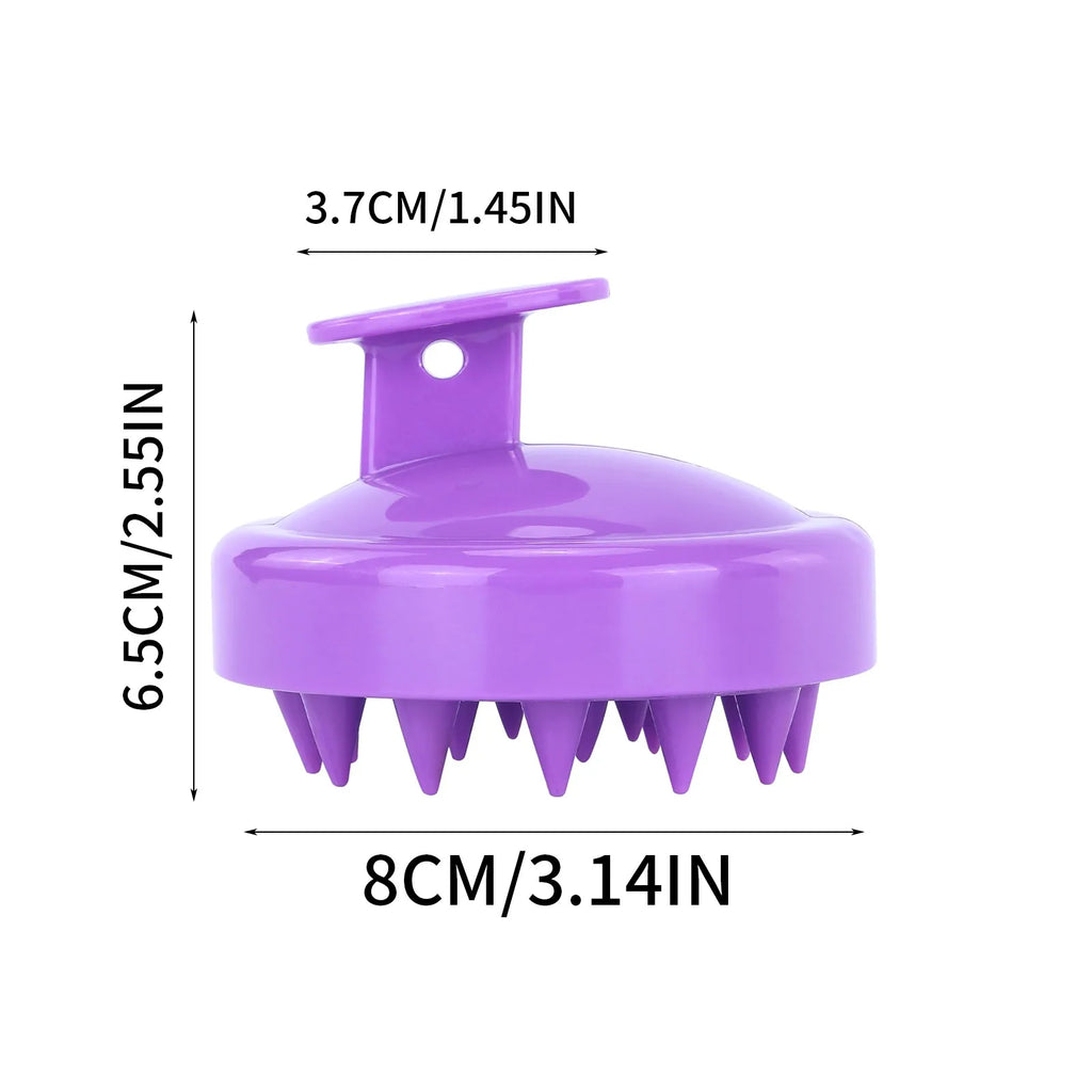 Scalp Massage Shampoo Brush & Hair Comb – Black or Purple Scalp Massage Brush Qme