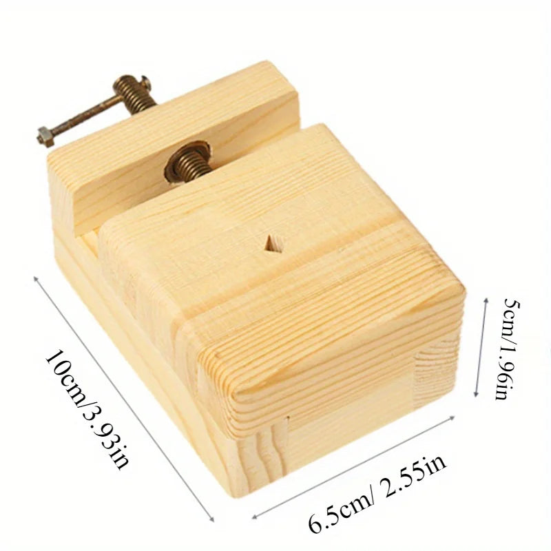Carving Bed Seal Stamp Holder – Adjustable Pine Wood Engraving Clamp Engraving Clamp Qme