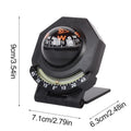 Foldable Ball Compass with Inclinometer | 180° Adjustable Navigation Compass Qme Black