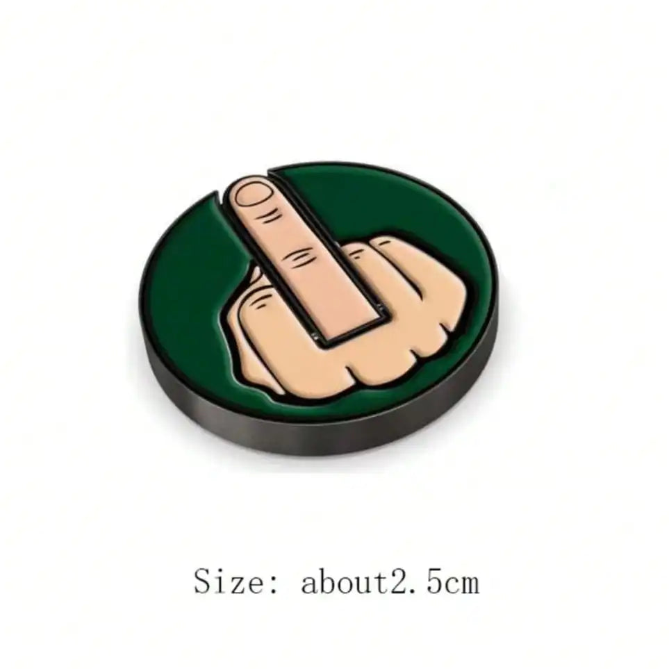 Funny Middle Finger Golf Cap Clip Ball Marker with Magnet Golf Cap Clip Marker Qme