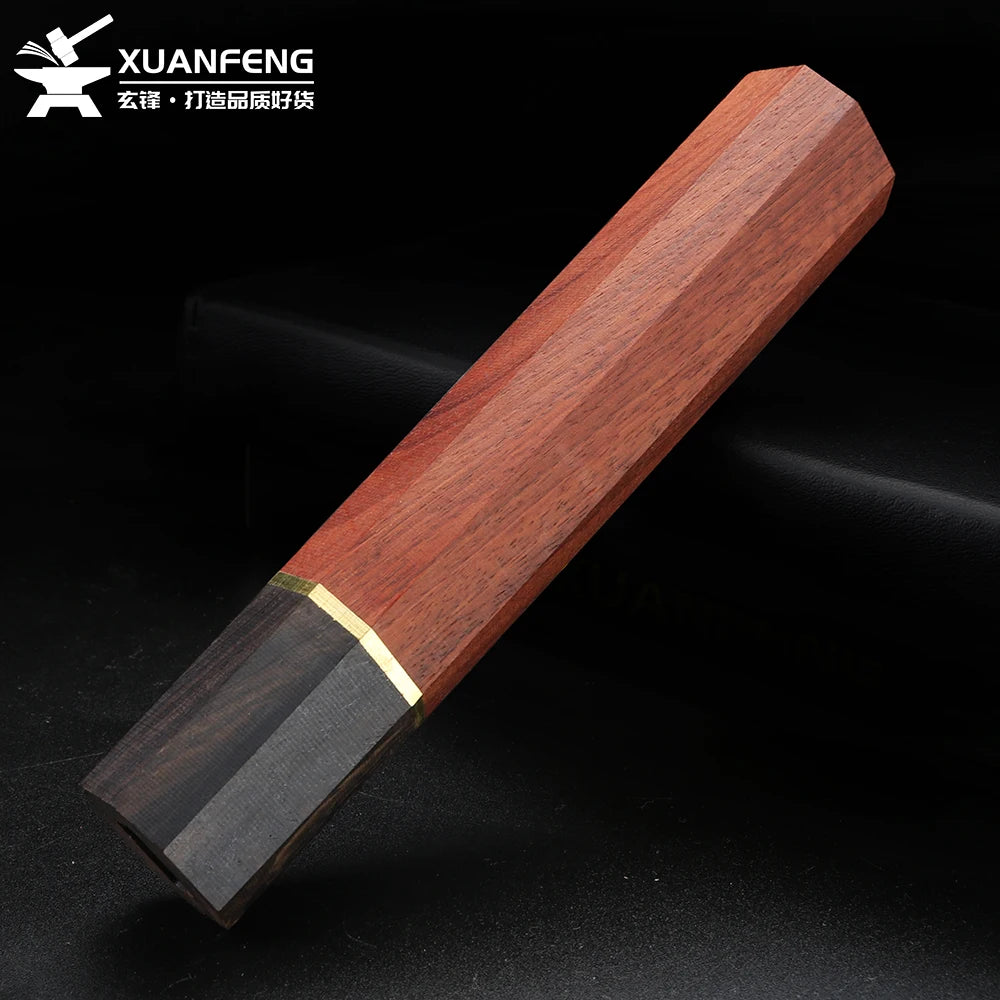 XUAN FENG Sandalwood Octagonal Handle Fixed Blade Knife Fixed Blade Knife Qst