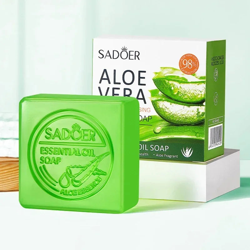 SADOER Aloe Vera Foaming Face Wash Soap – Moisturizing & Firming Foaming Facial Cleanser Qme