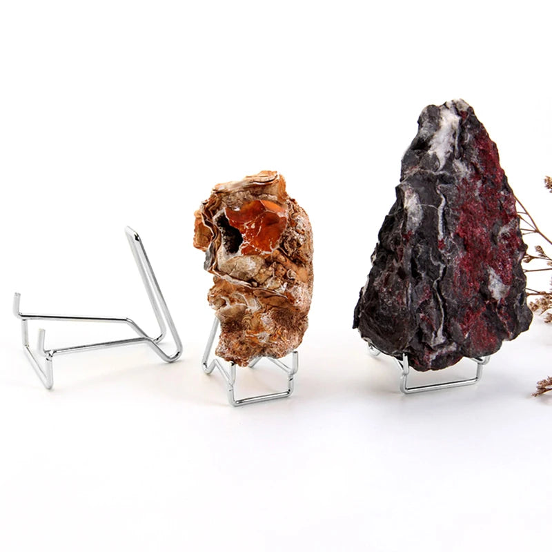 Metal Mineral Display Stand for Crystals, Rocks & Agate Mineral Display Stand Qst