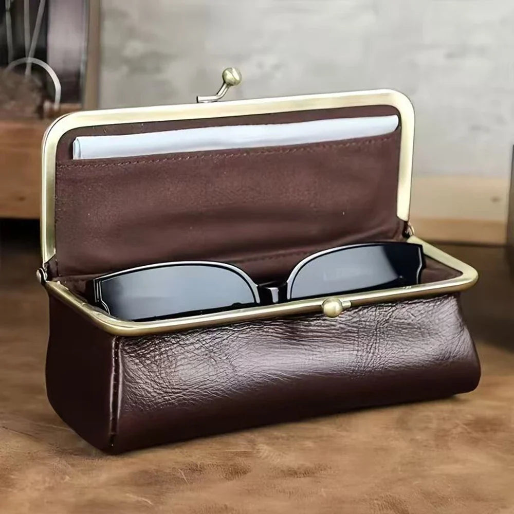 Handmade PU Leather Eyeglasses Case & Sunglasses Pouch Eyeglasses Case Qme