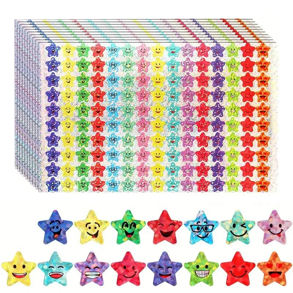 Laser Star Reward Stickers for Behavior Charts & Classroom Reward Stickers Qme 10 Pcs set