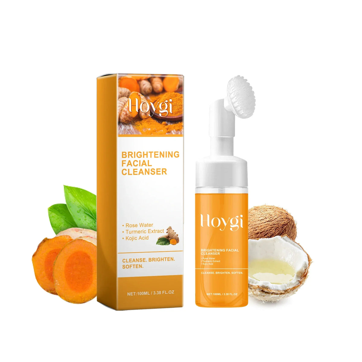 Turmeric & Kojic Acid Deep Cleansing Foam | Brightening Cleanser Facial Cleanser Qme 100ml