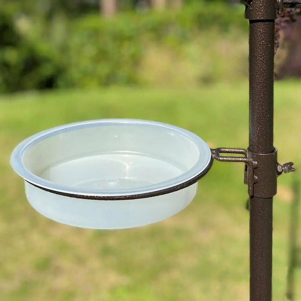 Transparent Circular Bird Feeder Bowl | White Plastic Bird Feeder Bowl Qme