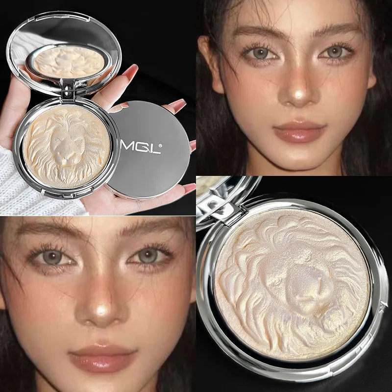 Qme 3-Shade Face Highlighter Palette – Waterproof Natural Glow Face Highlighter Palette Qme