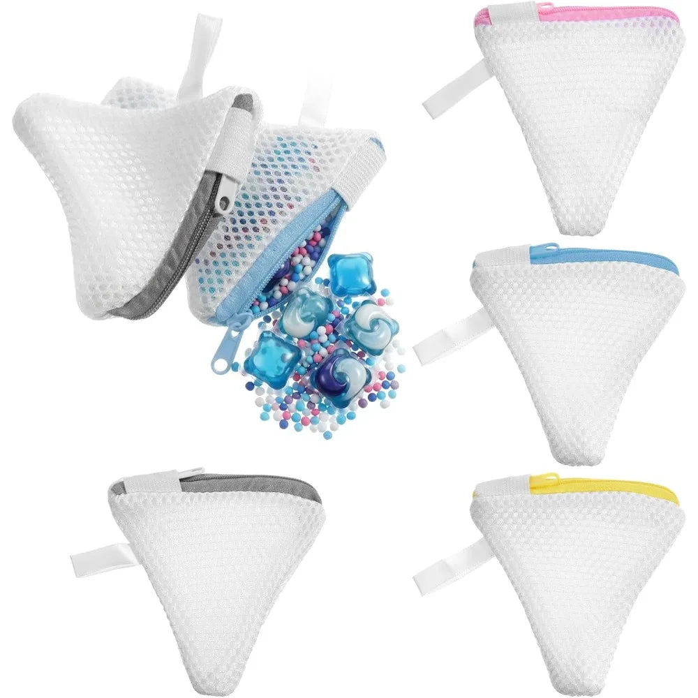 Triangular Mesh Laundry Pod Bag – Anti-Residue Wash Bag Mesh Laundry Bag Qme