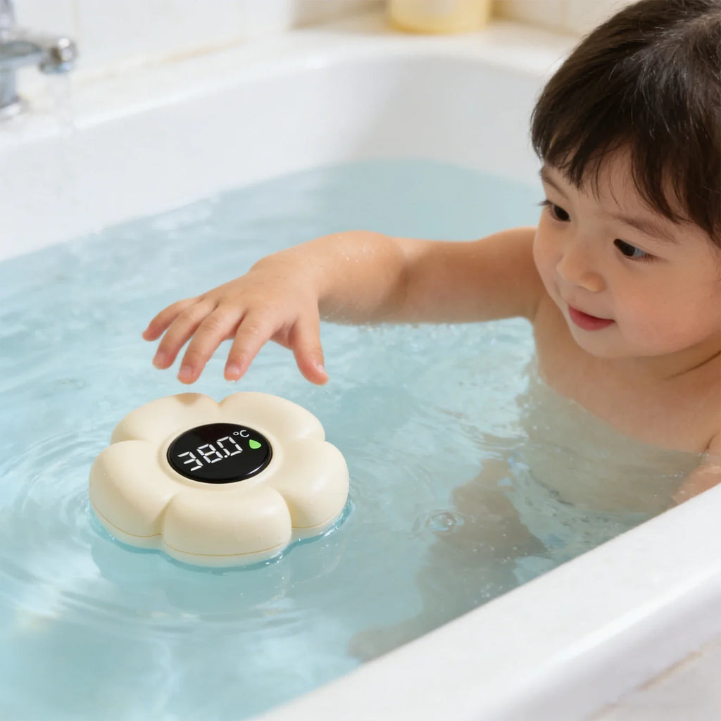 Baby Bath Thermometer LED Color Alerts – Digital Water Temp Baby Bath Thermometer Qme