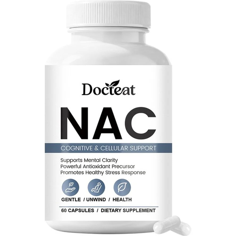 Docteat NAC Capsules – Antioxidant Blend with CoQ10 & Zinc Dietary Supplement Qst 1 Bottle 60 Pieces