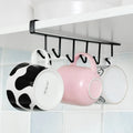 No-Drill Wrought Iron Cabinet Storage Rack – Kitchen & Closet Cabinet Storage Rack Qme Black