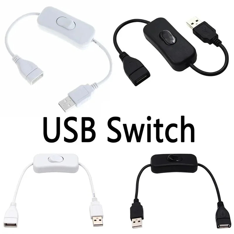 USB 2.0 Extension Cable with On/Off Switch for LED Strips USB Switch Cable Qme