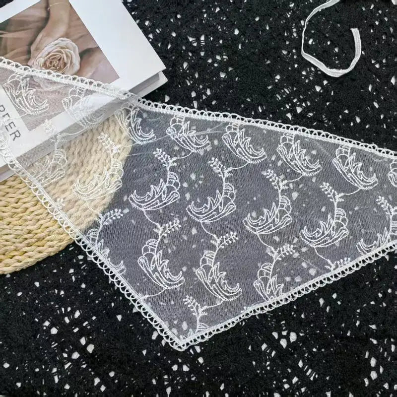 Women's White Lace Triangle Headscarf & Hair Wrap Lace Hair Headscarf Qst A6