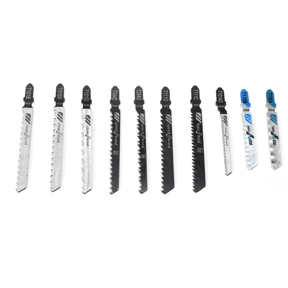 10-Pc High Carbon Steel Jigsaw Blades – Multi-Purpose Jigsaw Saw Blades Qme