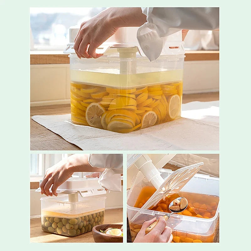 4L Fermentation Jar for Kimchi, Sauerkraut & Pickles Fermentation Container Qme