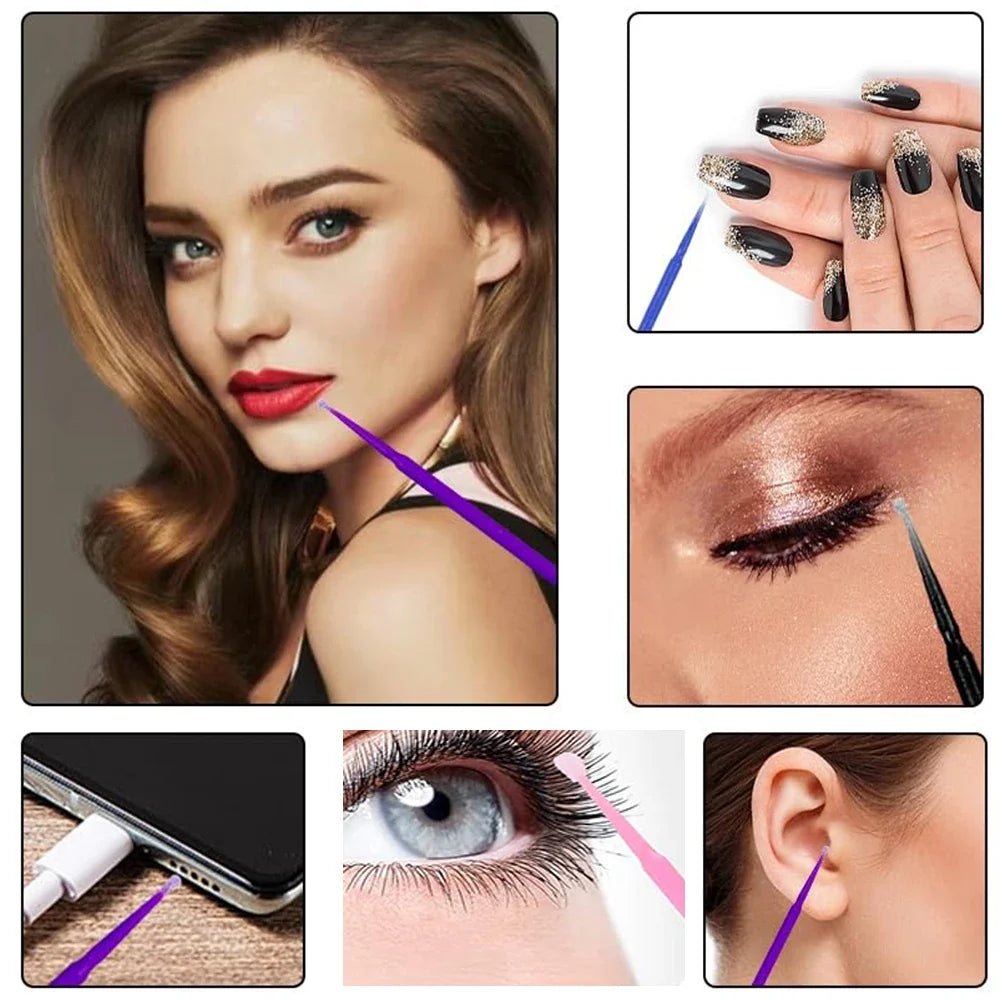 300 Disposable Microbrush Applicators for Lashes & Nail Art Microbrush Applicator Set Qme