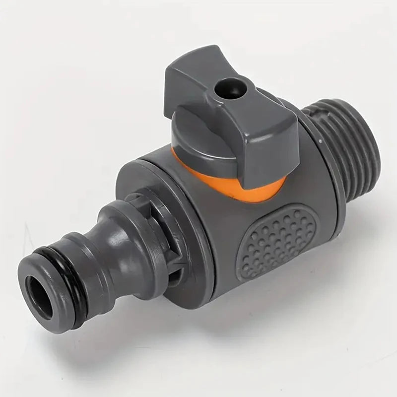 6-Way Water Tank Connector with On/Off Switch Valve Garden Irrigation Fitting Qst