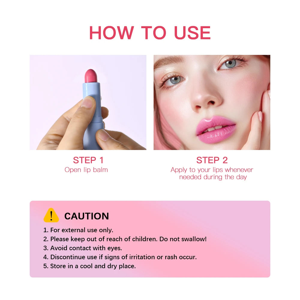 Glass Lip Balm 3 Shades – Moisturizing Long-Lasting Lip Gloss Lip Gloss Balm Qst