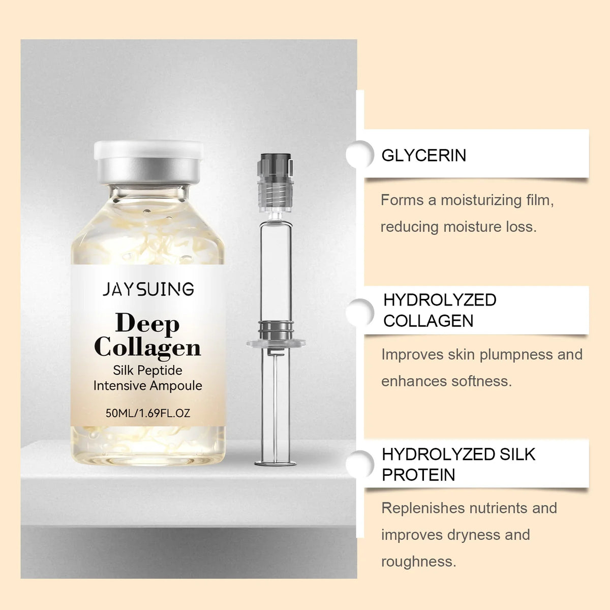 Collagen Silk Peptide Ampoule – Lifting & Firming Skin Serum Skin Firming Ampoule Qme