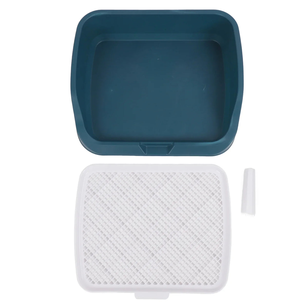 Portable Dog Potty Tray with Mesh Grid & Splash Wall Dog Potty Tray Qme Blue
