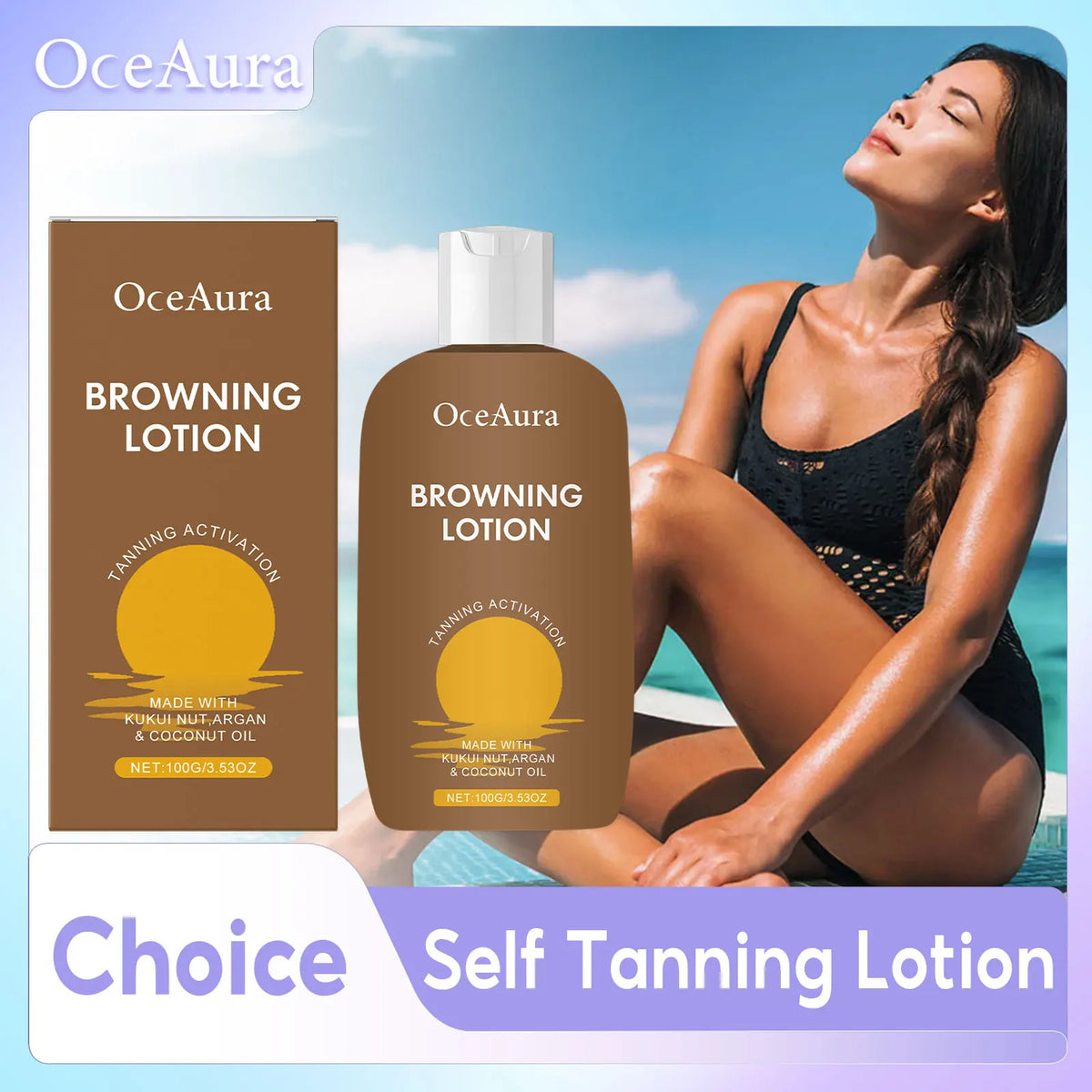 Sunless Self Tanning Cream Body Bronzer – Natural Bronze Glow Self Tanning Cream Qme