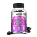 Organic Milk Thistle Extract Capsules – 80% Silymarin Liver Support Herbal Supplement Qst 60 count-1 bottle